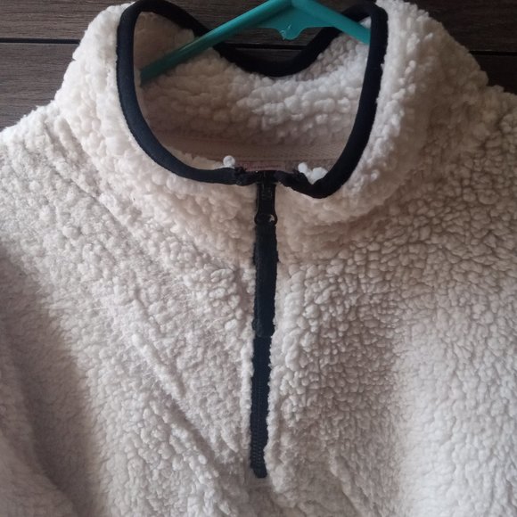 No Boundaries, Fuzzy Pullover Sweater with Drawstring Waist - Picture 2 of 4